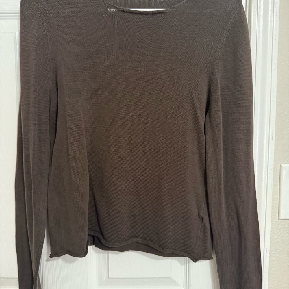 Brandy Melville Dark Brown Long Sleeve Top